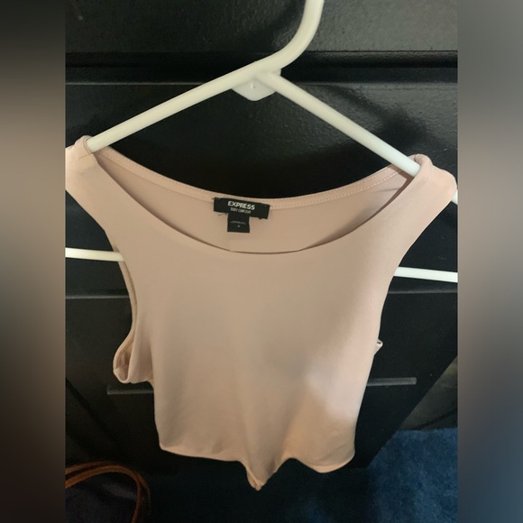 Express Body Contour Compression High Neck Bodysuit Pink/Dusty Rose Size S - Picture 4 of 13